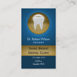 cartões de visitas dentários azuis com cartão de c