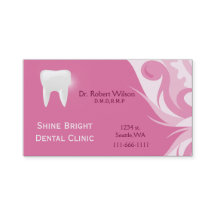 Cartões de visitas dentários com cartão de comprom