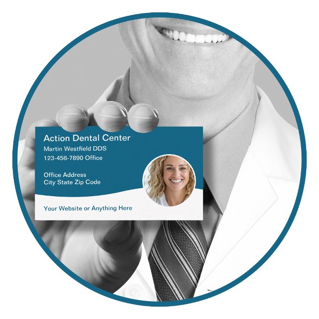 Cartões de visitas dentários de Sorriso Moderno (Criador carregado)