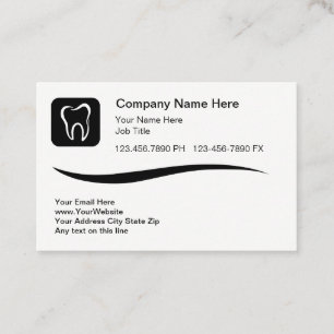 Cartões de visitas dentários do logotipo de dent