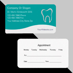 Cartões de visitas Dentista