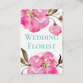 Cartões de visitas - Design Floral Rosa