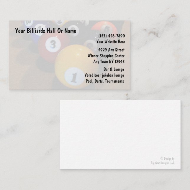 Cartões de visitas desportivos (Frente/Verso)