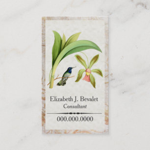 Cartões de visitas dirigidos violetas do colibri