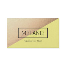 Cartões de visitas divididos em amarelo