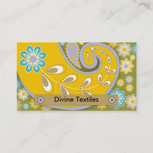 Cartões de visitas divinos de matérias têxteis