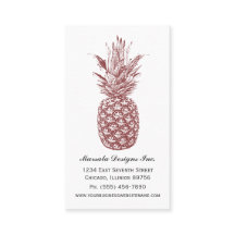 Cartões de visitas do abacaxi