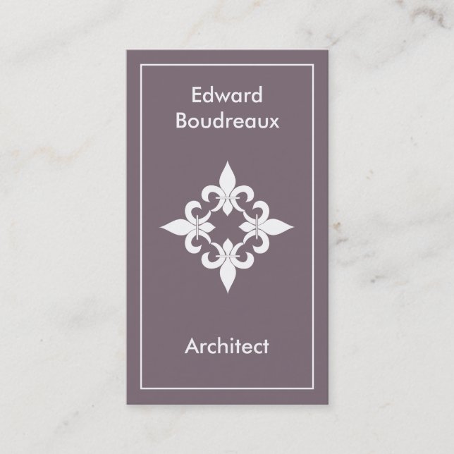 Cartões de visitas do aço da flor de lis (Frente)