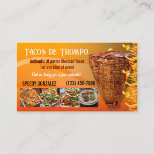 Cartões de visitas do Al Pastor Tacos