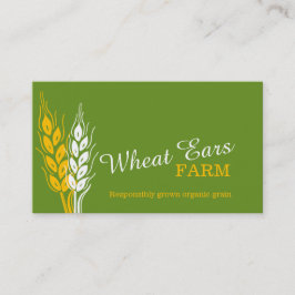 Cartões de visitas do amarelo do verde da fazenda