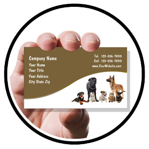 Cartões de visitas do animal de estimação