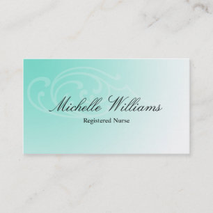 Cartões de visitas do Aqua da enfermeira diplomad