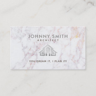Cartões de visitas do arquiteto