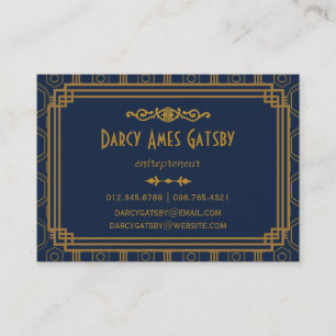 Cartões de visitas do art deco