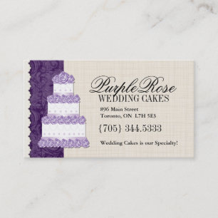 Cartões de visitas do artista do bolo de casament