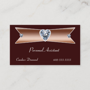 Cartões de visitas do assistente pessoal