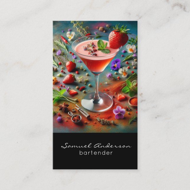 Cartões de visitas do barman (Frente)