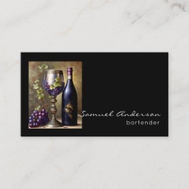 Cartões de visitas do barman