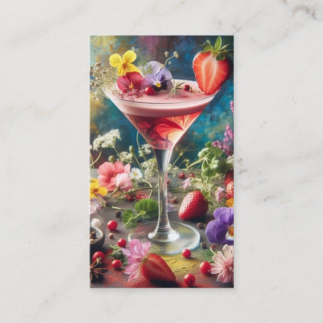 Cartões de visitas do barman (Frente)