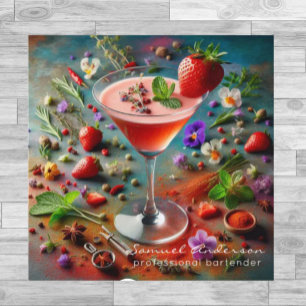 Cartões de visitas do barman