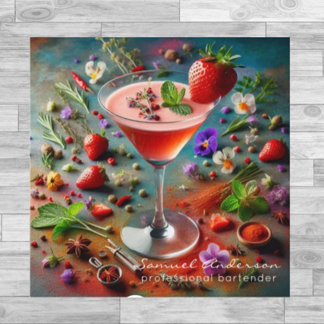 Cartões de visitas do barman (Criador carregado)