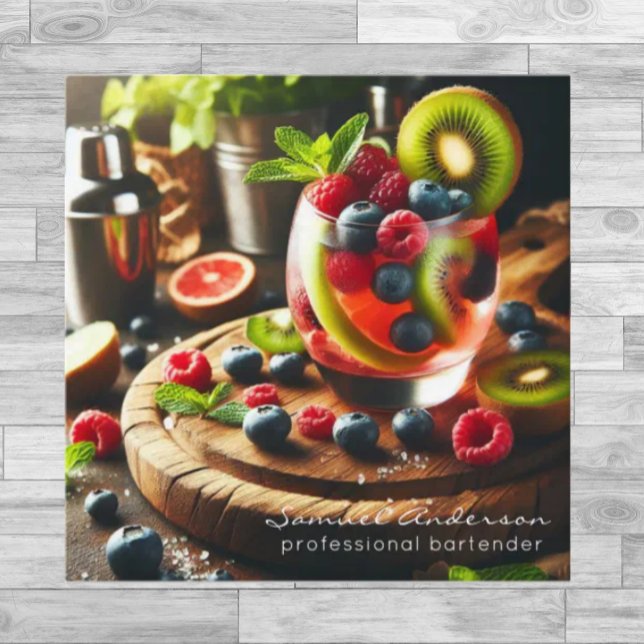 Cartões de visitas do barman (Criador carregado)