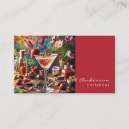 Cartões de visitas do barman