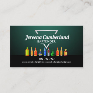 Cartões de visitas do Bartender Slogans