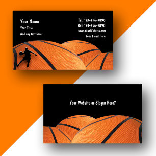 Cartões de visitas do basquetebol