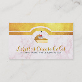 Cartões de visitas do bolo de queijo