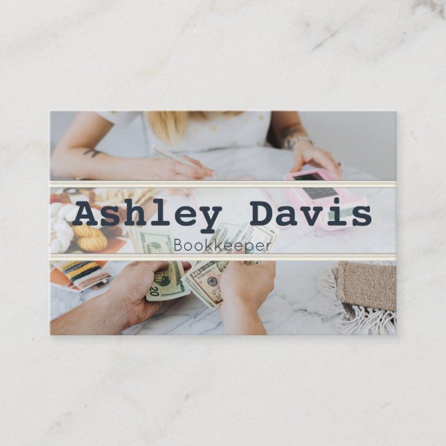 Cartões de visitas do Bookkeeper (Frente)