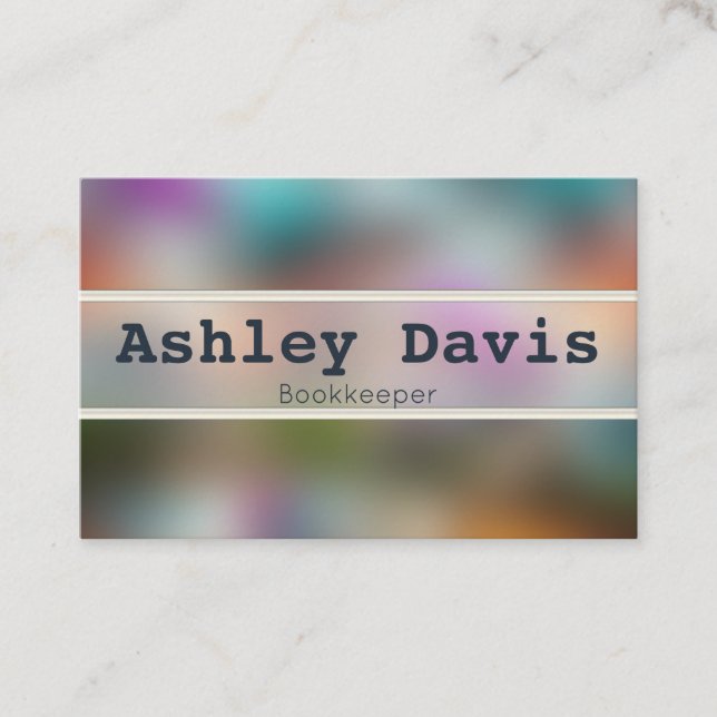 Cartões de visitas do Bookkeeper (Frente)