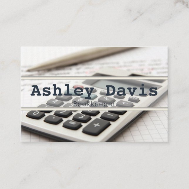 Cartões de visitas do Bookkeeper (Frente)