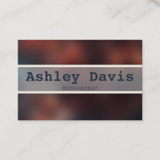 Cartões de visitas do Bookkeeper