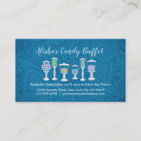 Cartões de visitas do bufete dos doces