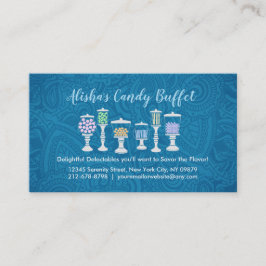 Cartões de visitas do bufete dos doces