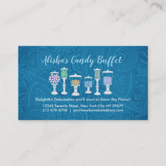 Cartões de visitas do bufete dos doces