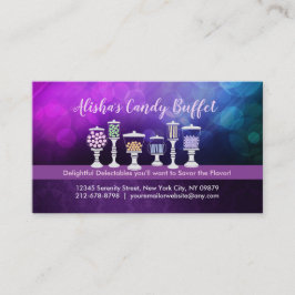 Cartões de visitas do bufete dos doces