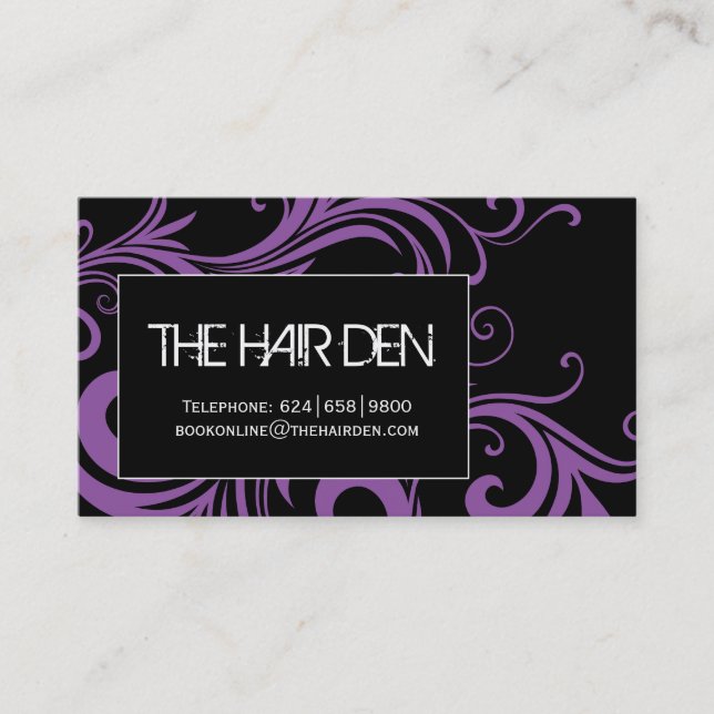 Cartões de visitas do cabeleireiro (Frente)