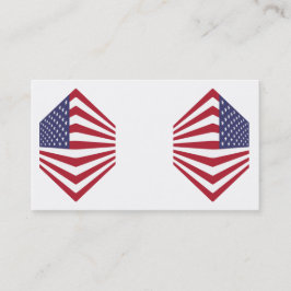 Cartões de visitas do canto do sinalizador dos EUA