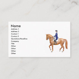 Cartões de visitas do cavalo do adestramento