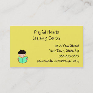 Cartões de visitas do centro de aprendizagem