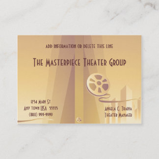 Cartões de visitas do cinema