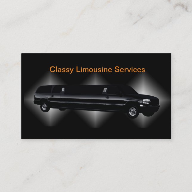 Cartões de visitas do Classy Limousine Service Cha (Frente)