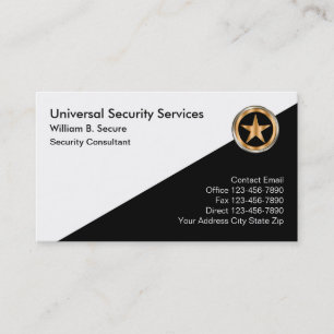 Cartões de visitas do Classy Security Services