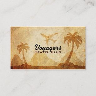 Cartões de visitas do clube de viagem