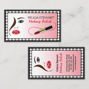 Cartões de visitas do Cosmetologist do maquilhado
