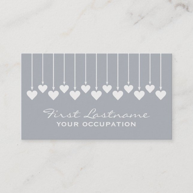 Cartões de visitas do costume dos corações dos (Frente)