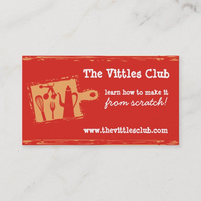 cartões de visitas do cozinheiro chefe dos (Frente)