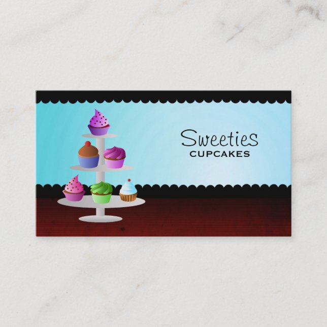 Cartões de visitas do cupcake (Frente)
